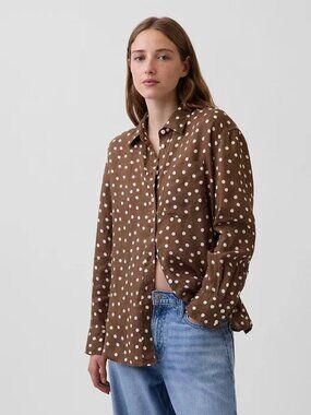 GAP 100% Linen Oversized Shirt, PS, NWT